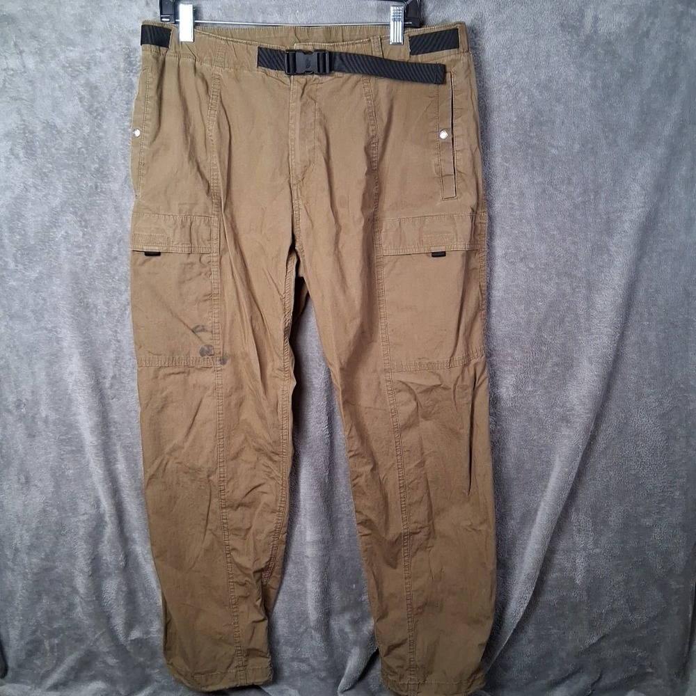 The North Face Ripstop Cargo Pants Mens Size 36 Military Green Belted Inseam 31